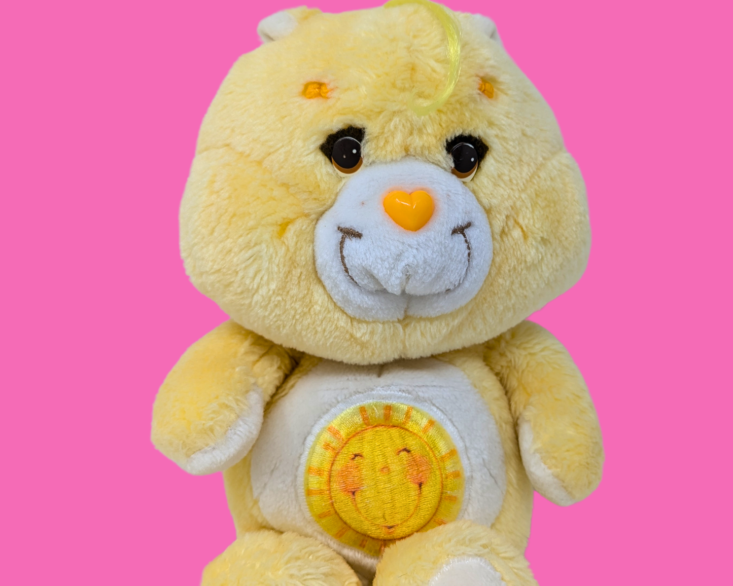 Vintage 1980's Yellow Care Bear Plushie