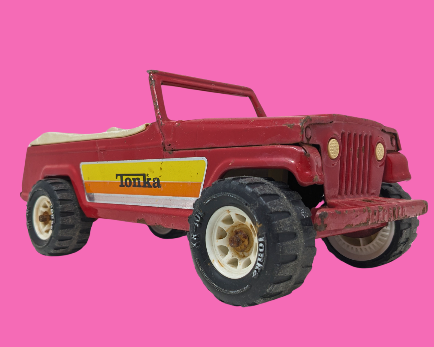 Vintage 1970's Red Convertible Tonka Car