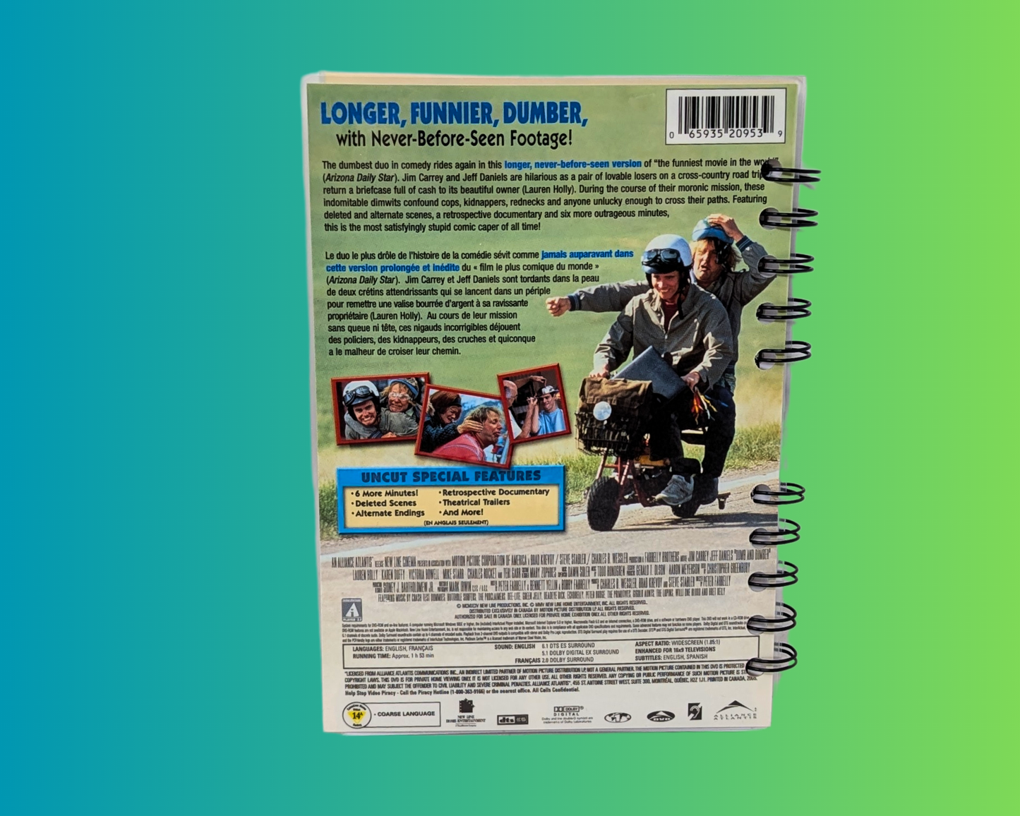 Dumb and Dumber DVD Movie Notebook