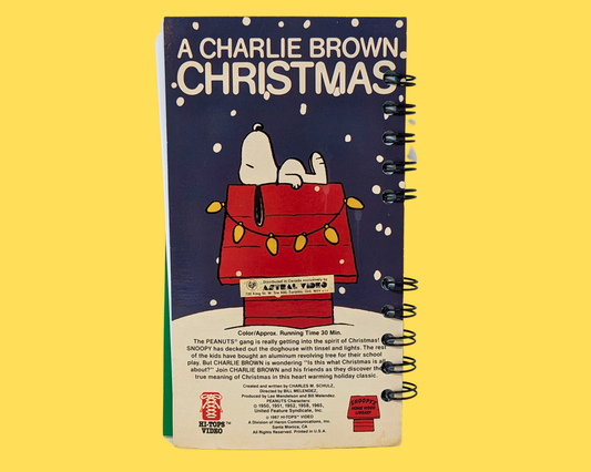 A Charlie Brown Christmas VHS Movie Notebook