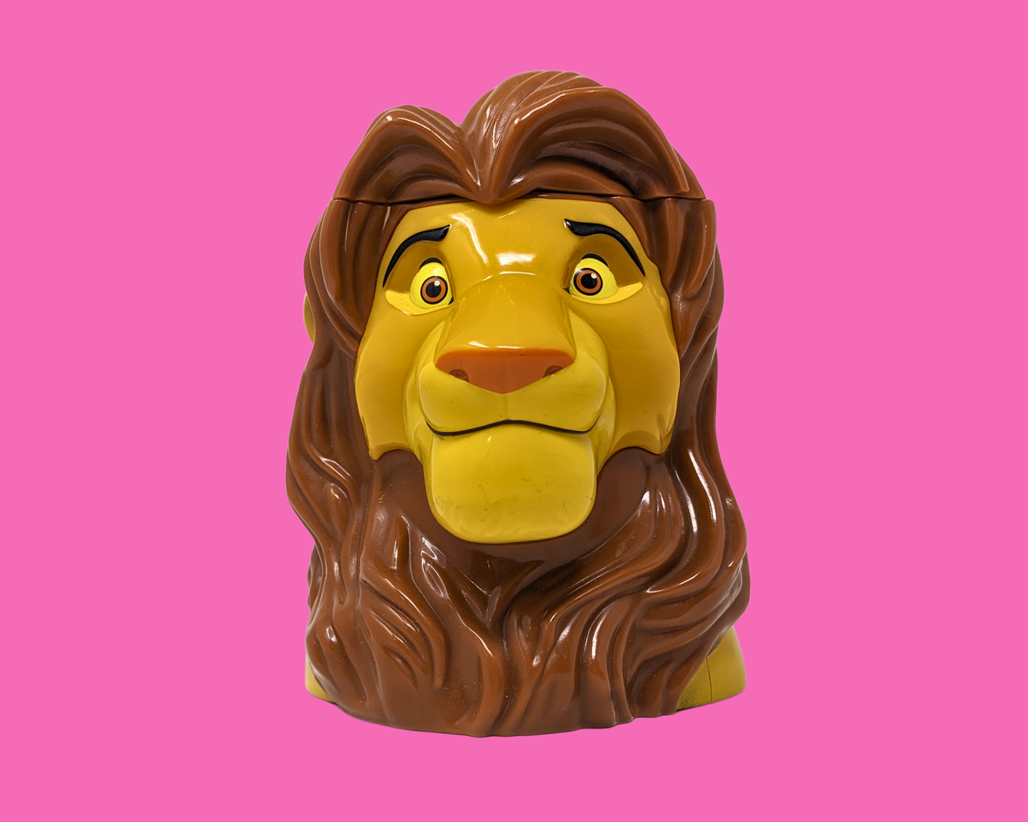 Vintage 1990's Lion King Mufasa Plastic Mug