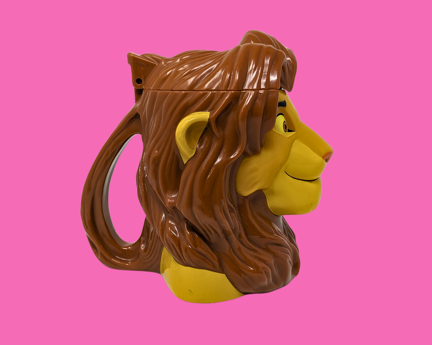 Vintage 1990's Lion King Mufasa Plastic Mug