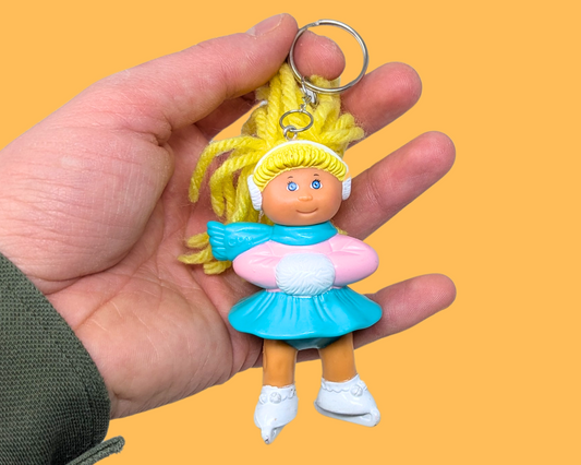 Handmade, Upcycled Cabbage Patch Kids Toy Keychain