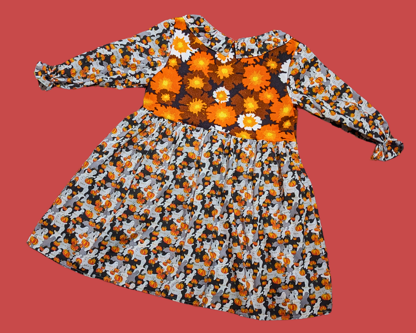 Handmade, Upcycled Halloween Themed Dress Size L