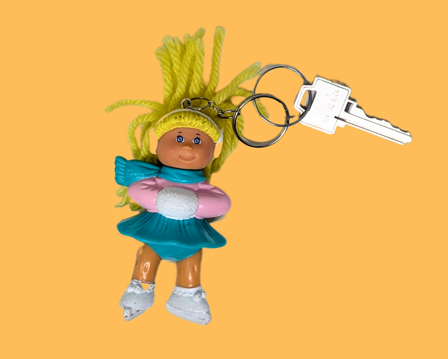 Handmade, Upcycled Cabbage Patch Kids Toy Keychain