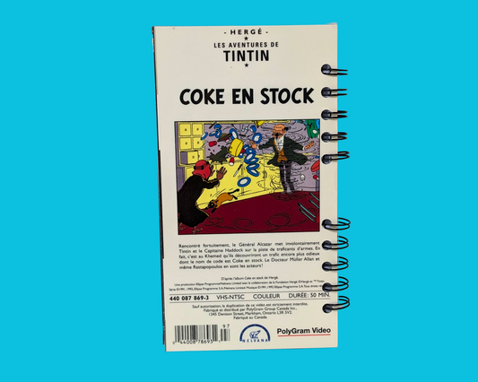 Tintin Coke en Stock VHS Movie Notebook