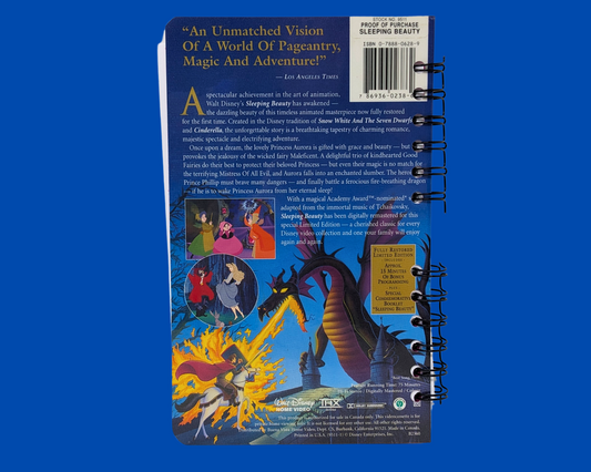 Sleeping Beauty, Walt Disney VHS Movie Notebook