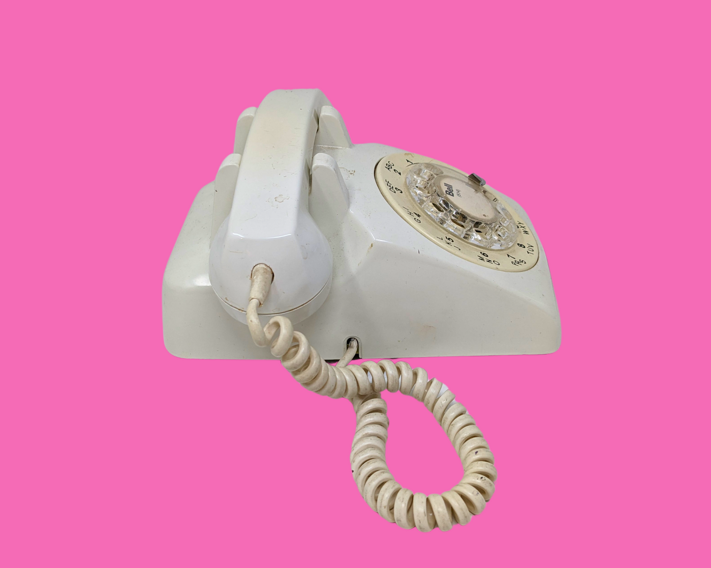 Vintage 1980's White Rotary Telephone, Not Tested