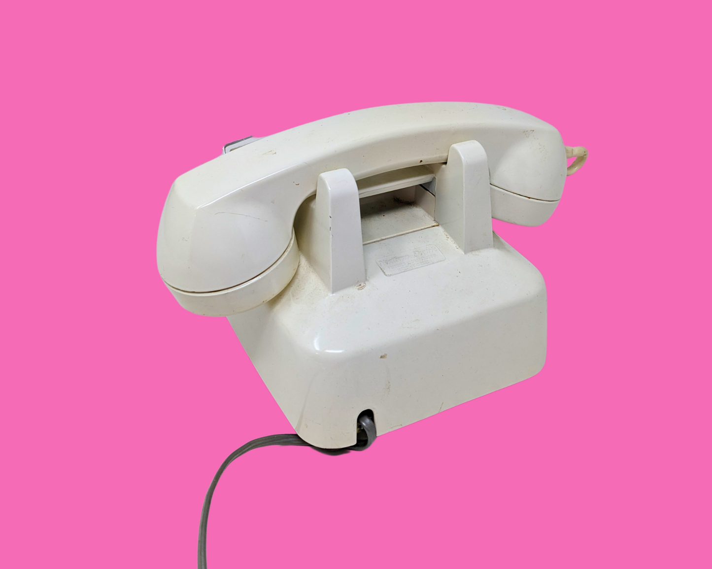 Vintage 1980's White Rotary Telephone, Not Tested