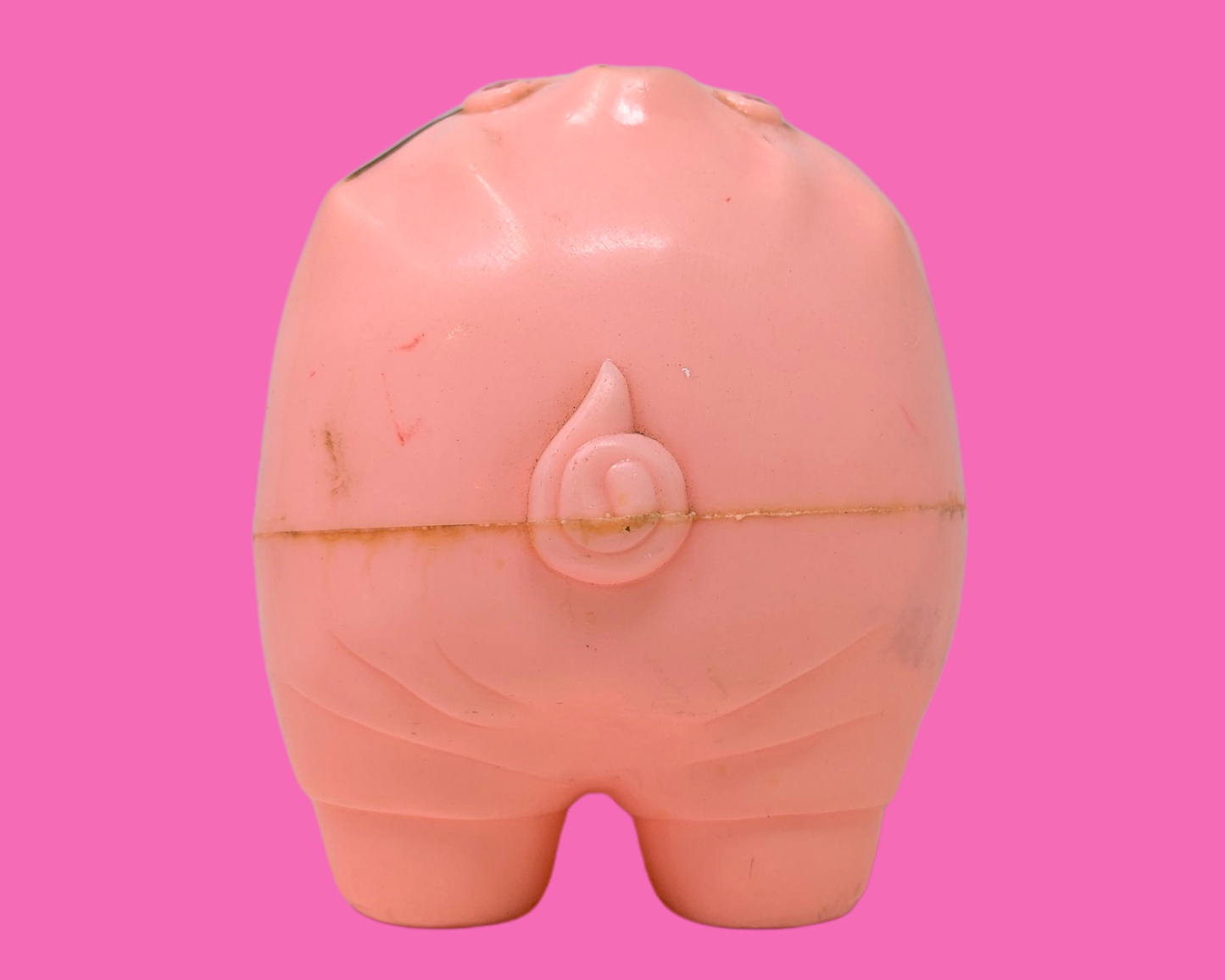 Vintage 1960's Pink, Plastic Piggy Bank