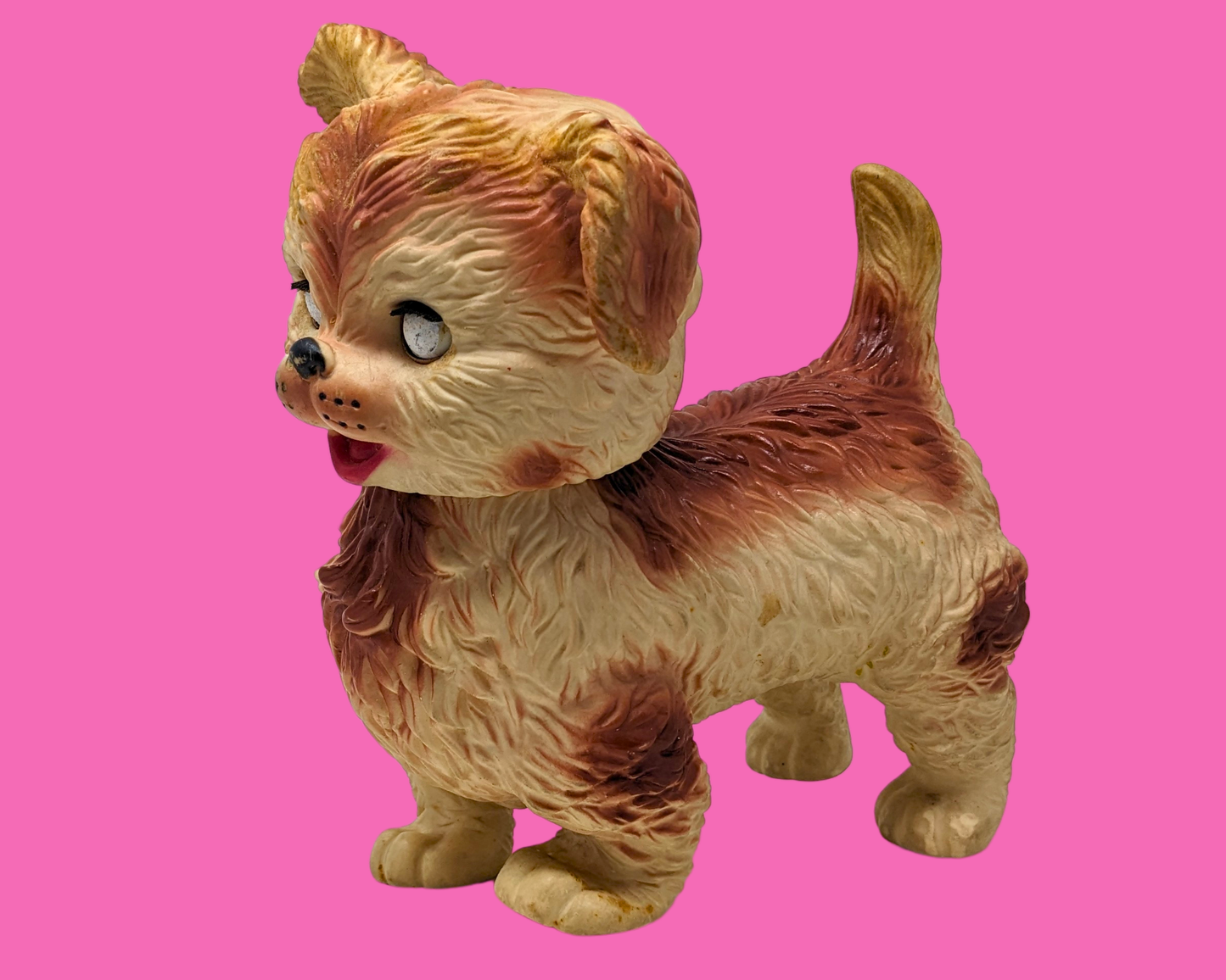 Vintage 1960's Plastic Dog, Vintage Dog Toys