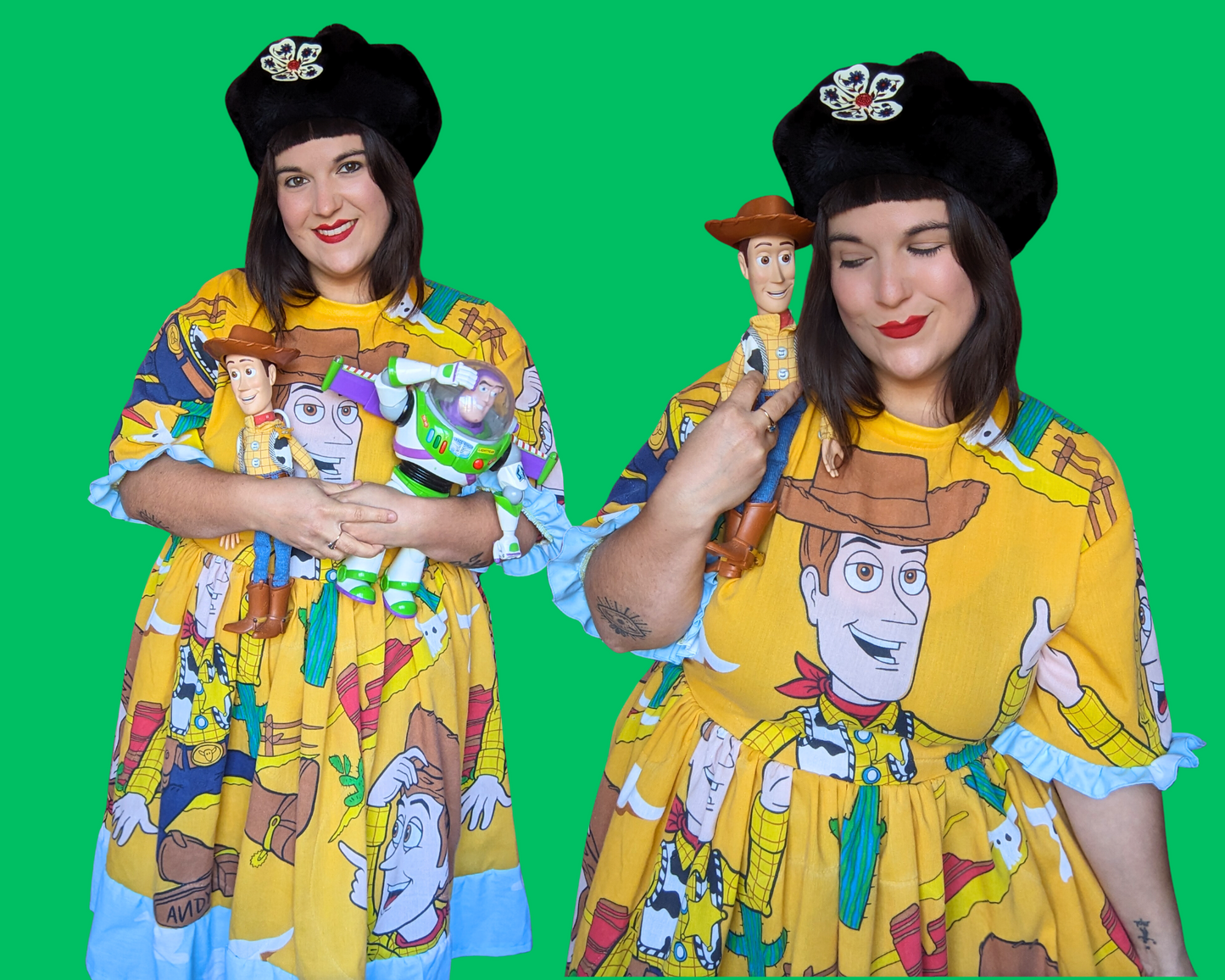 Handmade, Upcycled Vintage 1990's Walt Disney's, Pixar Toy Story, Woody Bedsheet T-Shirt Dress Fits S-M-L-XL