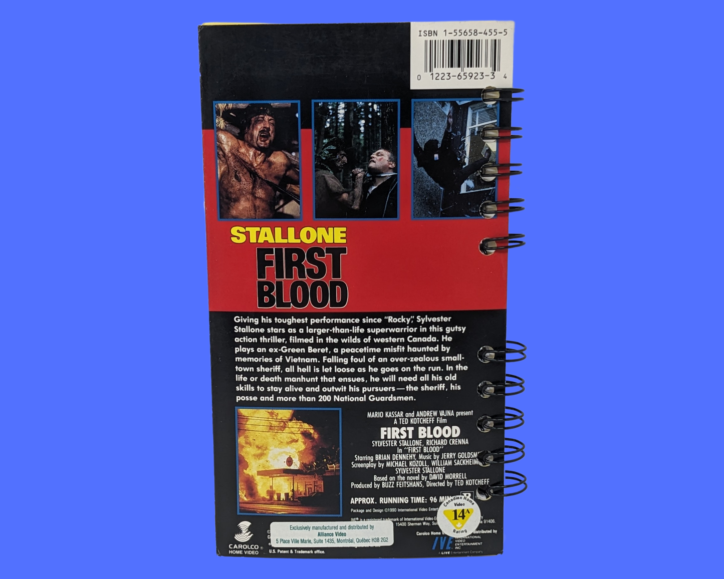 First Blood VHS Movie Notebook