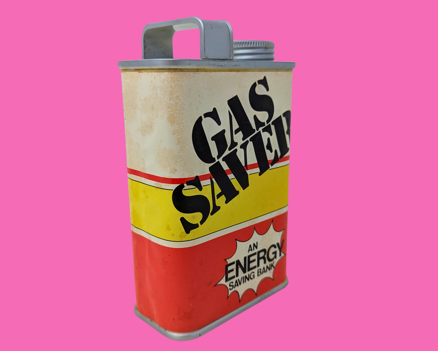 Vintage 1980's Plastic Gas Saver Piggy Bank