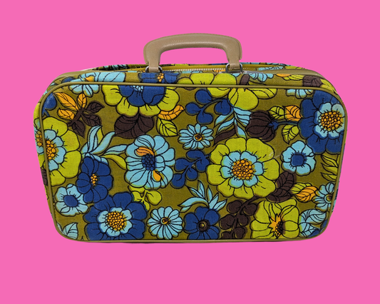 Vintage 1960's Groovy Suitcase Made in Japan