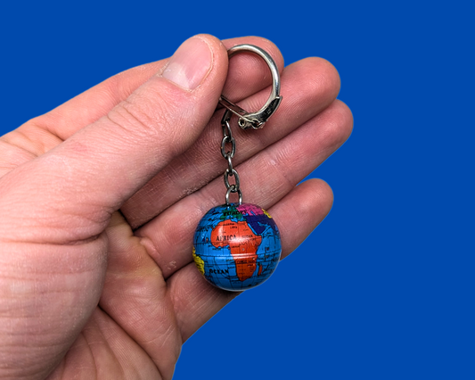 Vintage Planet Earth, Globe Toy Keychain