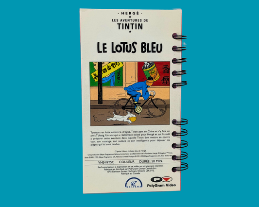 Tintin Le Lotus Bleu VHS Movie Notebook