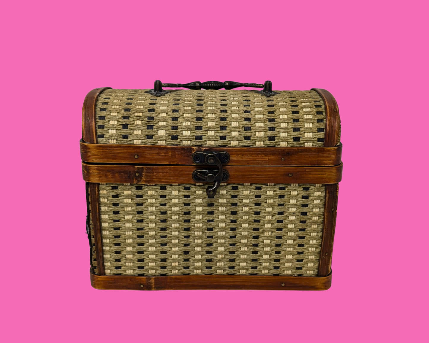 Vintage 1990's Small Wicker Box