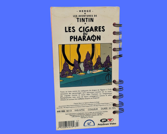 Tintin et Les Cigares du Pharaon VHS Movie Notebook