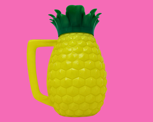 Vintage 1970's Yellow Pineapple Pitcher