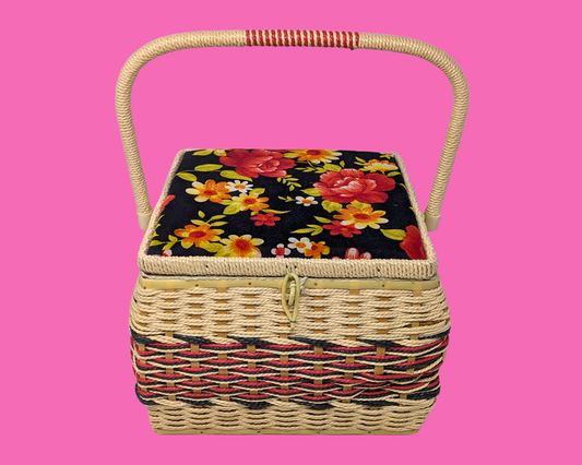 Vintage 1980's Sewing Basket