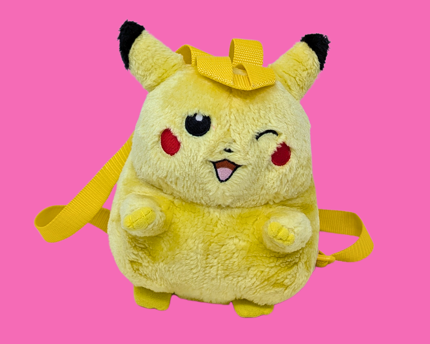 Vintage 1990's Pokemon, Pikachu Plush Backpack