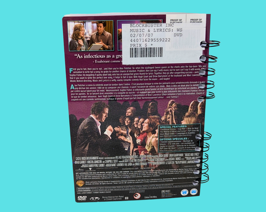 Music & Lyrics DVD Movie Notebook