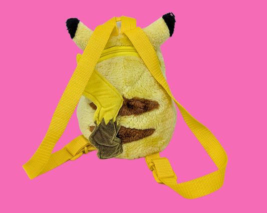 Vintage 1990's Pokemon, Pikachu Plush Backpack