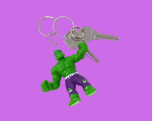 Handmade, Upcycled Avengers The Hulk Toy Keychain