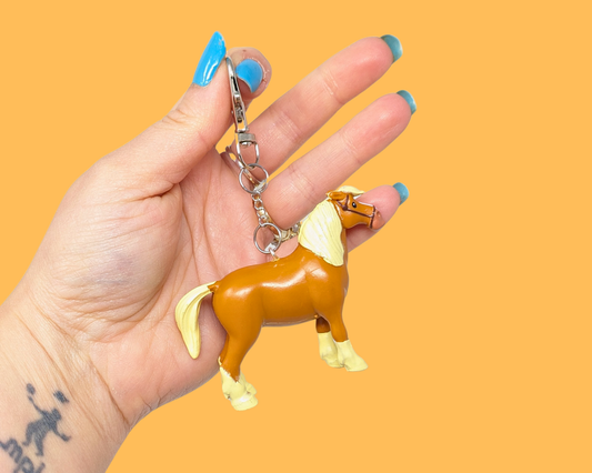 Handmade, Upcycled Horse Toy Keychain