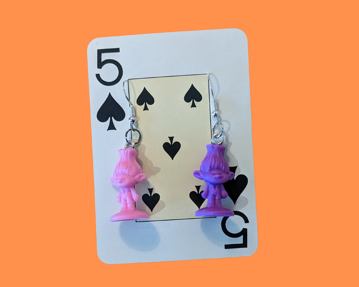 Handmade, Upcycled Trolls Earrings