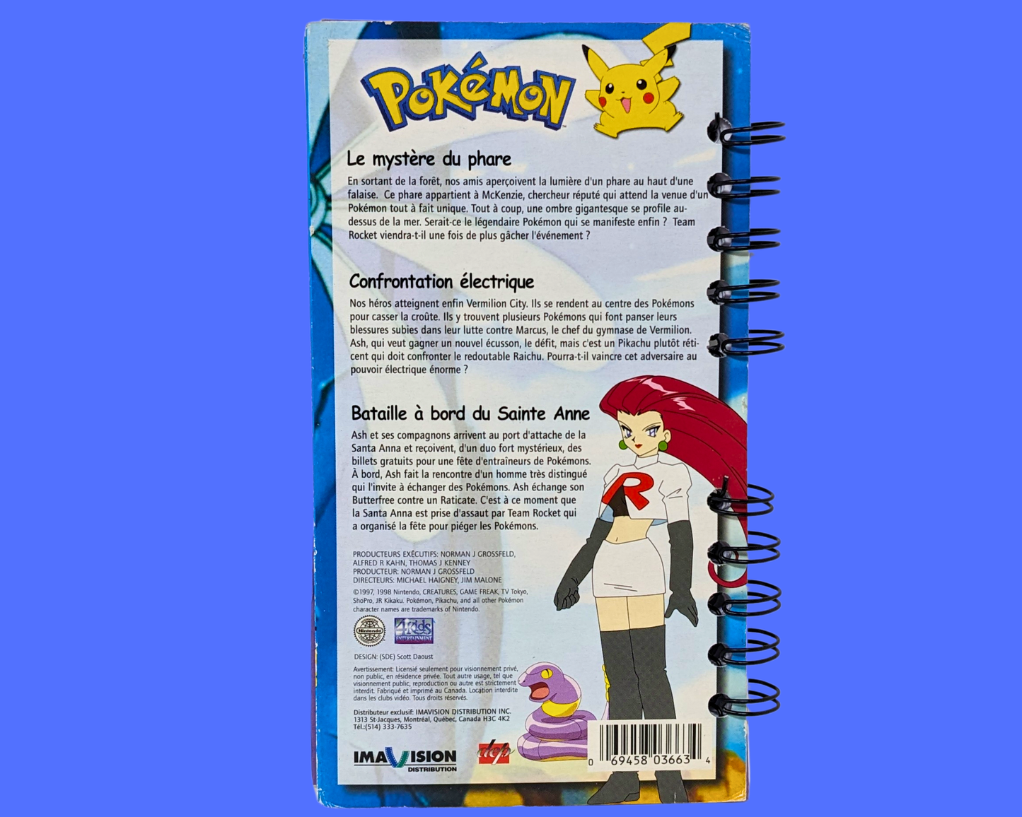 Pokémon Attrapez-Les Tous ! Confrontation Électrique VHS Movie Notebook