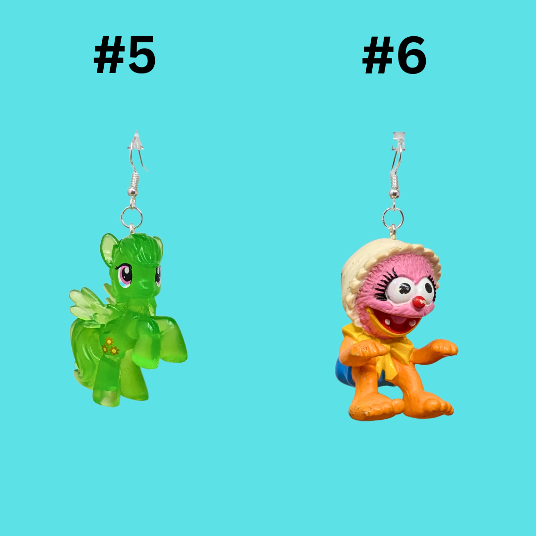 Handmade, Upcycled Make-Your-Own Pair of Toy Earrings