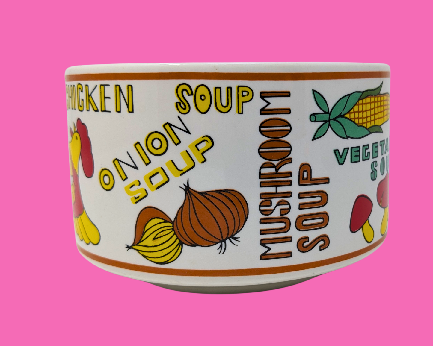 Vintage 1980's Cute and Kitsch Soup Bowl