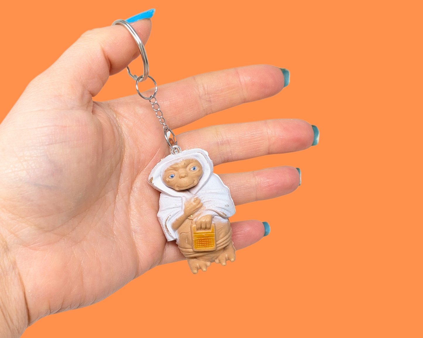 Handmade, Upcycled E.T the Extra-Terrestrial Toy Keychain