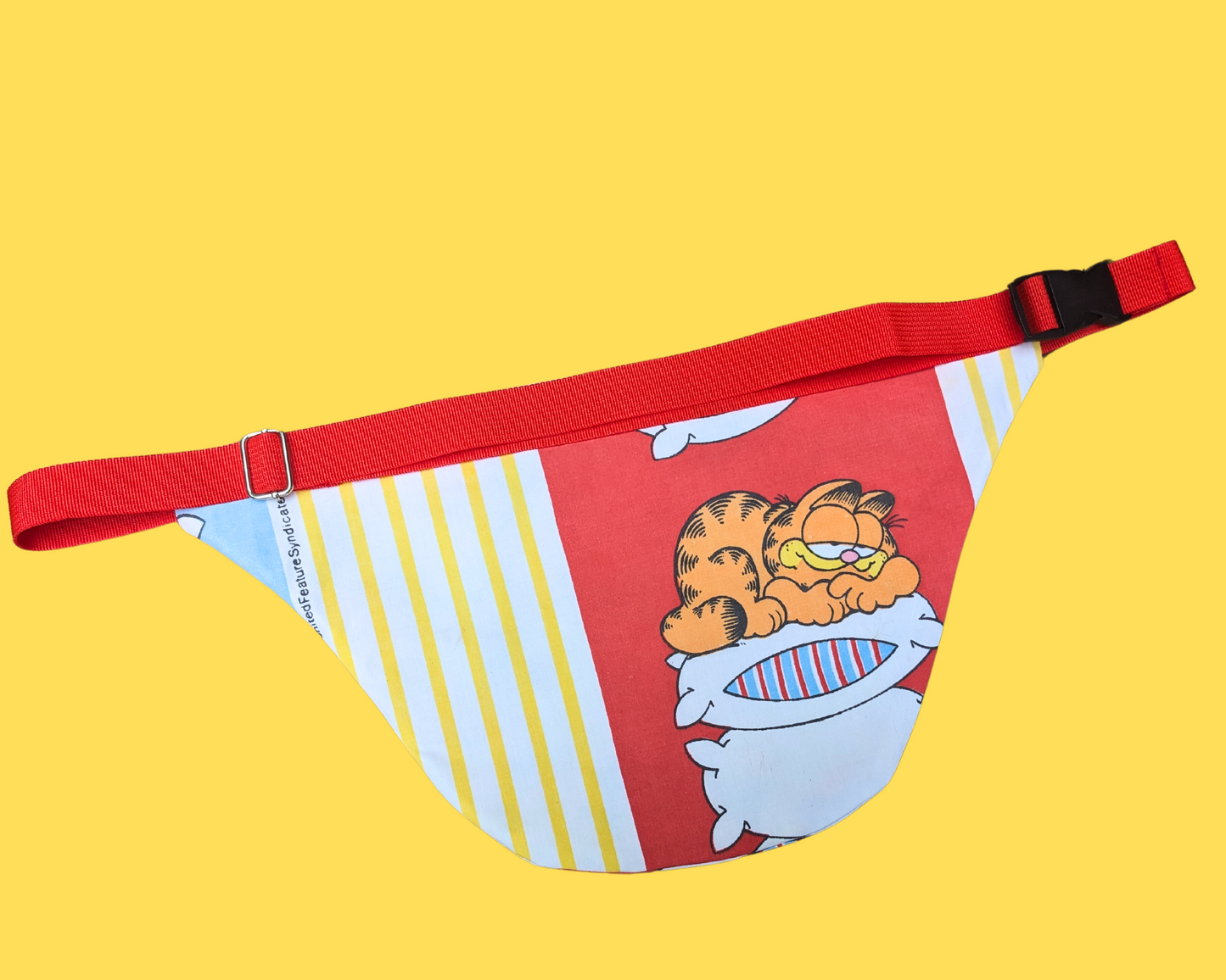 Handmade, Upcycled Vintage Garfield Bedsheet Fanny Pack