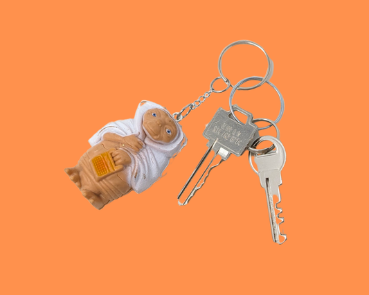 Handmade, Upcycled E.T the Extra-Terrestrial Toy Keychain