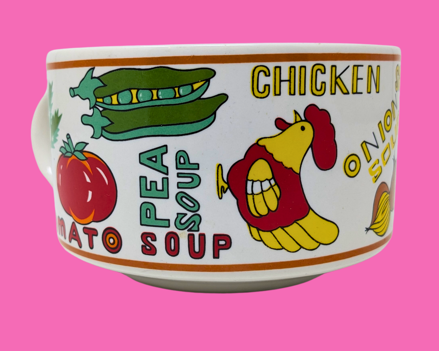 Vintage 1980's Cute and Kitsch Soup Bowl