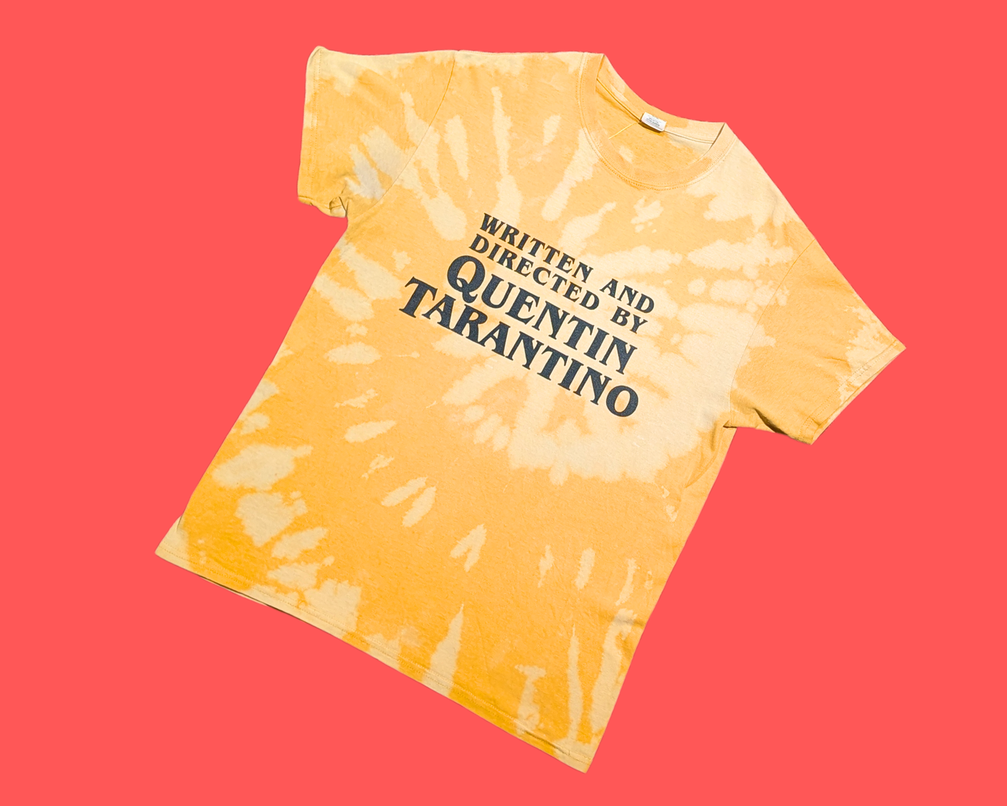 Y2K Yellow Tie Dye Written and Directed by Quentin Tarantino T-Shirt Size M