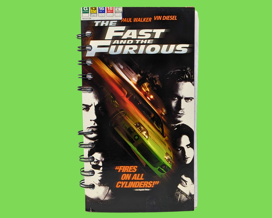 The Fast and the Furious VHS Movie Notebook