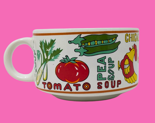 Vintage 1980's Cute and Kitsch Soup Bowl