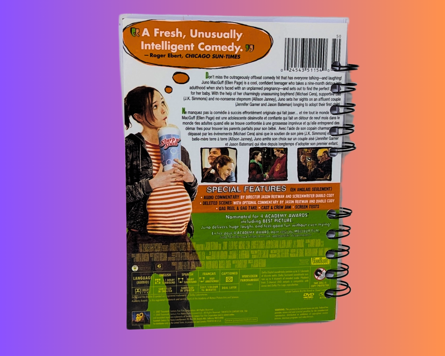 Juno DVD Movie Notebook