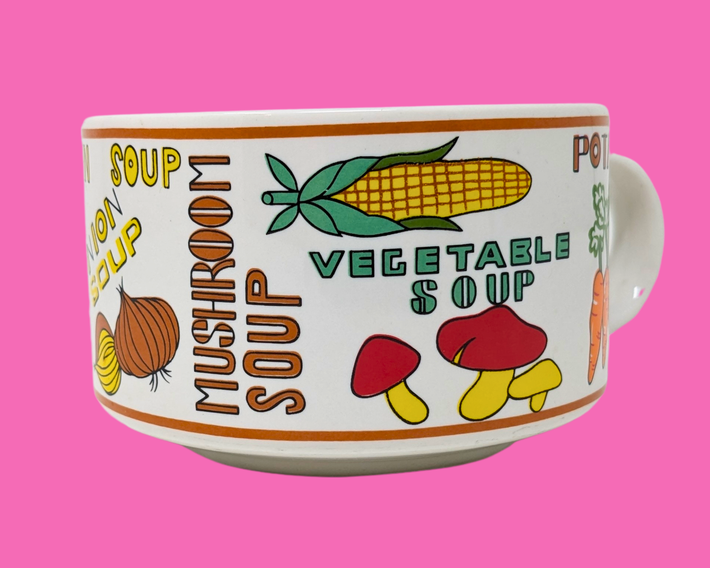 Vintage 1980's Cute and Kitsch Soup Bowl