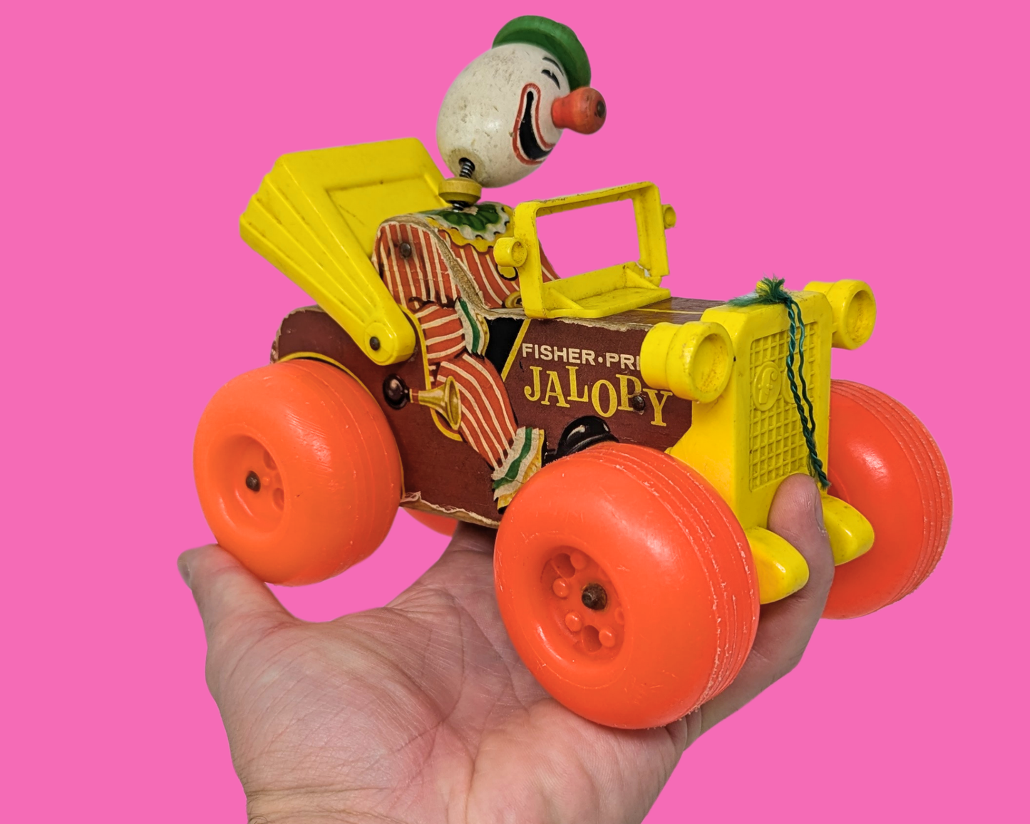 Vintage 1960's Fisher Price Jalopy Circus Clown Car