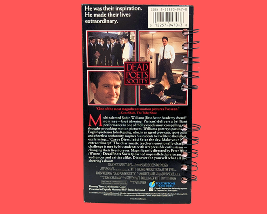 Dead Poets Society VHS Movie Notebook