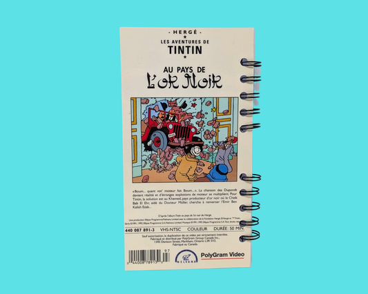 Tintin au Pays de l'Or Noir VHS Movie Notebook