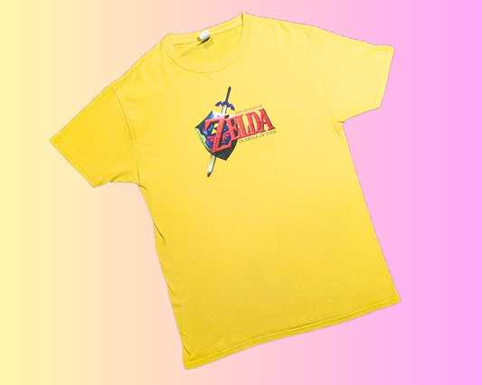 Vintage 1990's The Legend of Zelda Yellow T-Shirt Size M