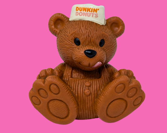 Vintage 1990's Dunkin' Donuts Bear Piggy Bank