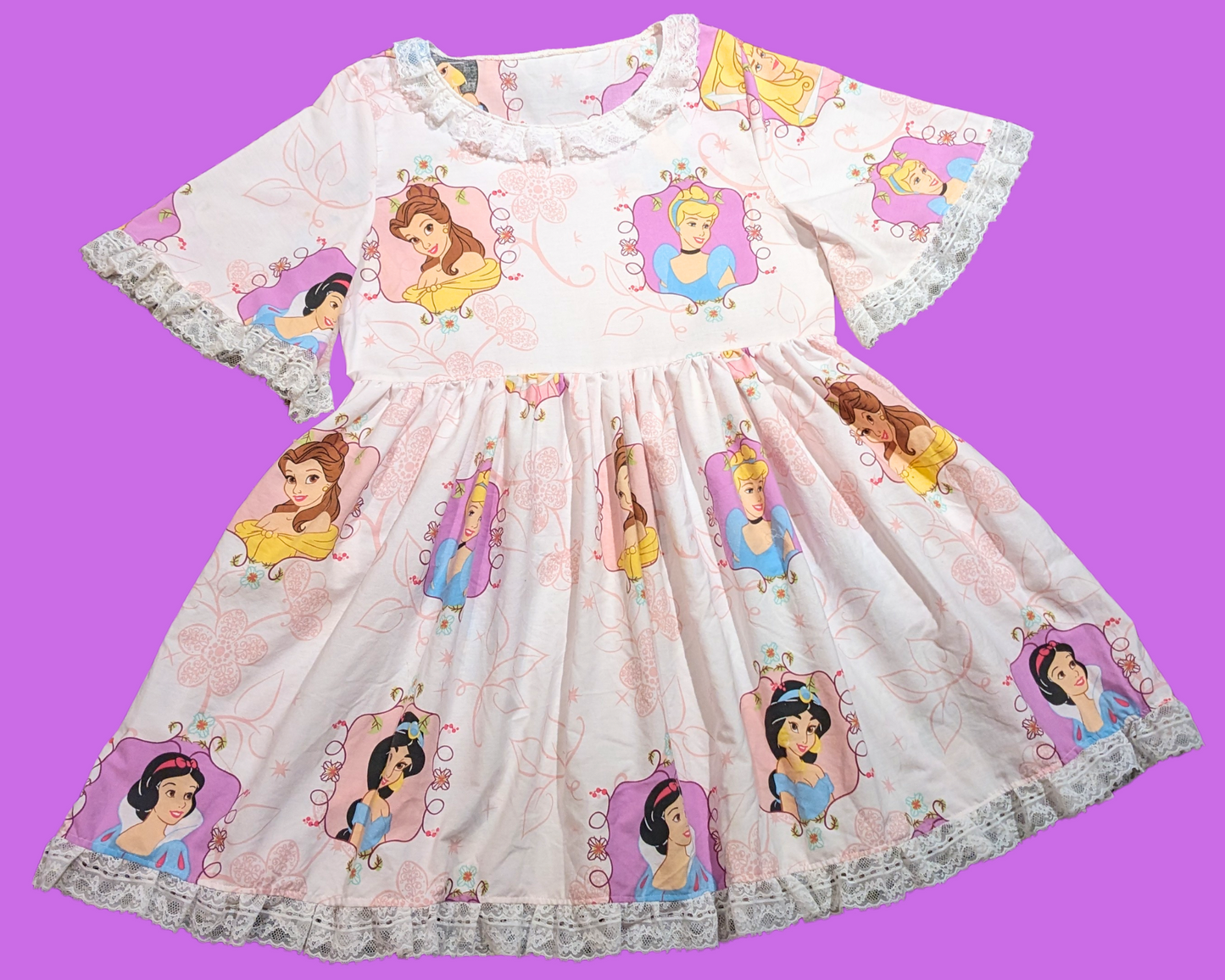 Handmade, Upcycled Walt Disney, Disney's Princesses Bedsheet Dress Size L