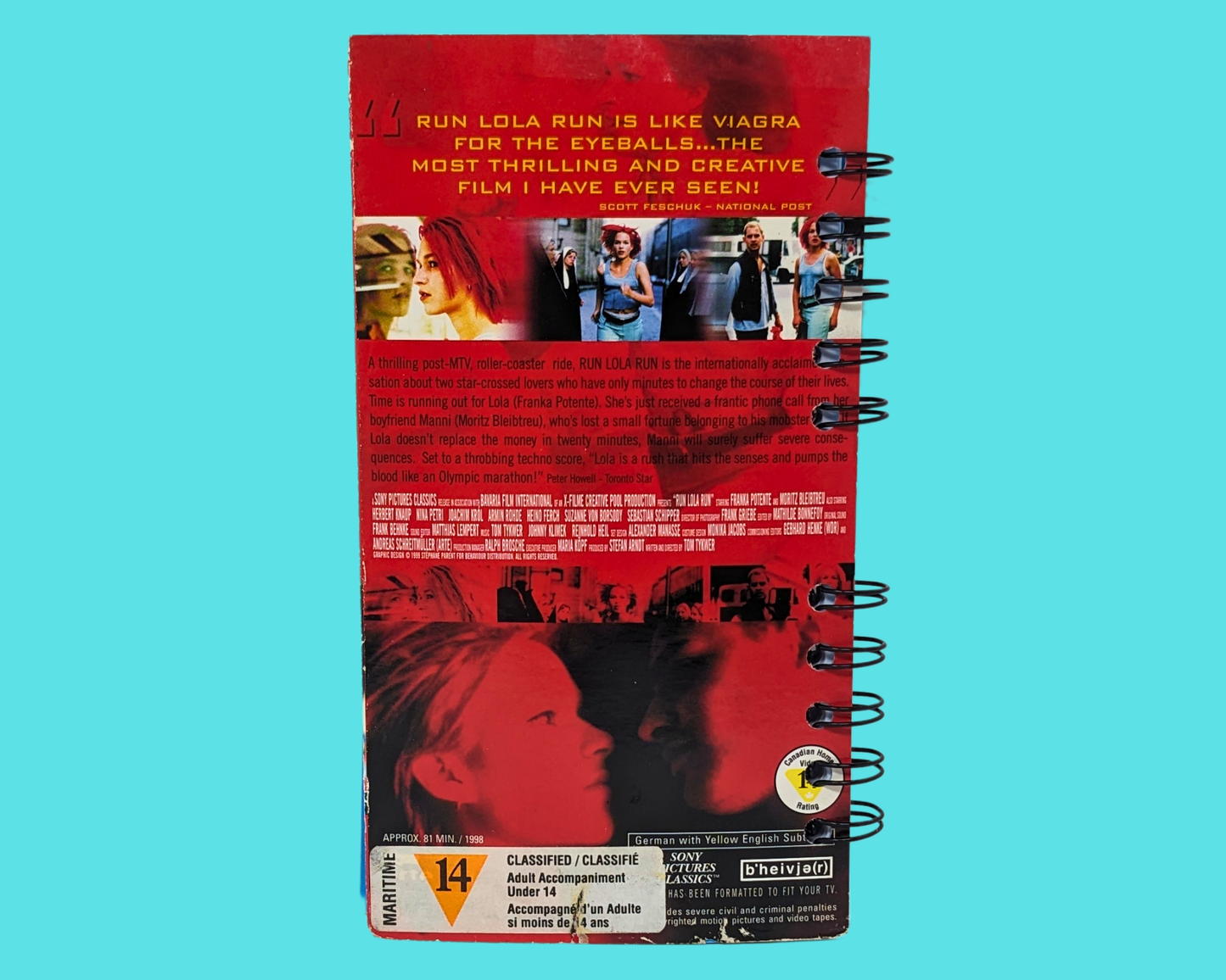 Run Lola Run VHS Movie Notebook